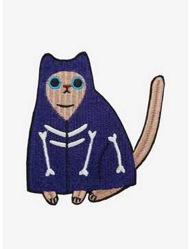 Cat With Skeleton Costume Patch, , hi-res