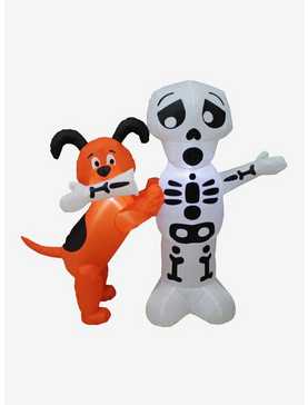 Skeleton with Dog Inflatable Decor, , hi-res