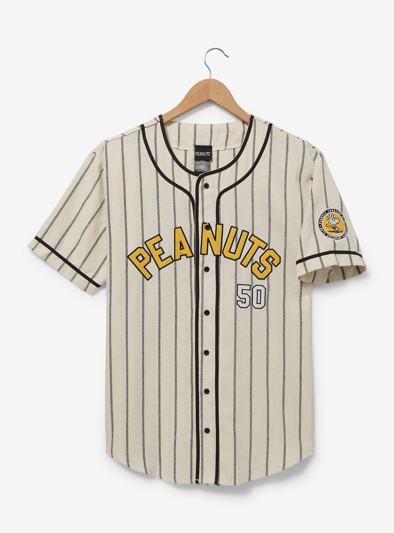 Peanuts Snoopy and Woodstock Striped Baseball Jersey
