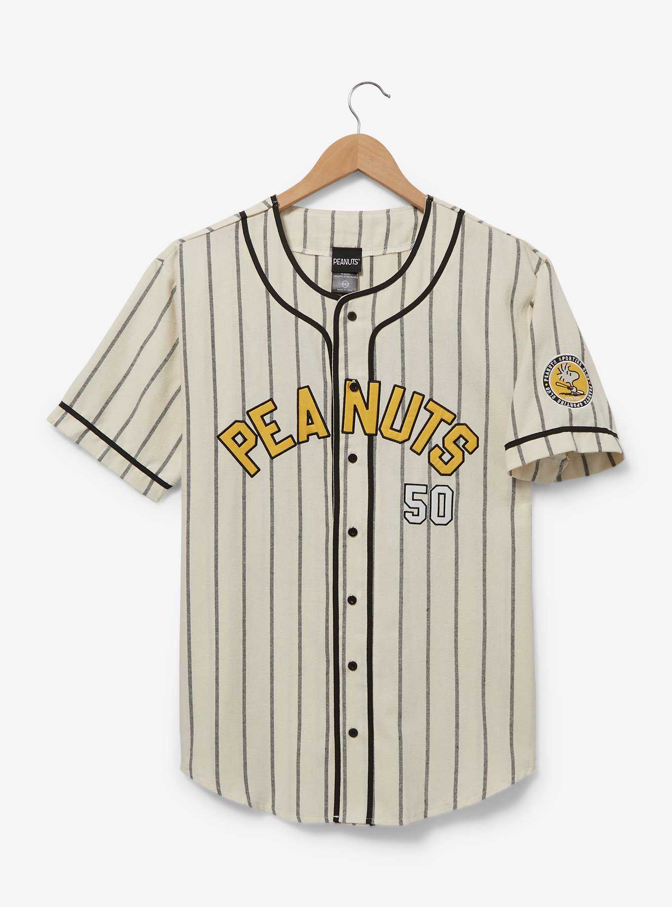 Peanuts Snoopy and Woodstock Striped Baseball Jersey, , hi-res