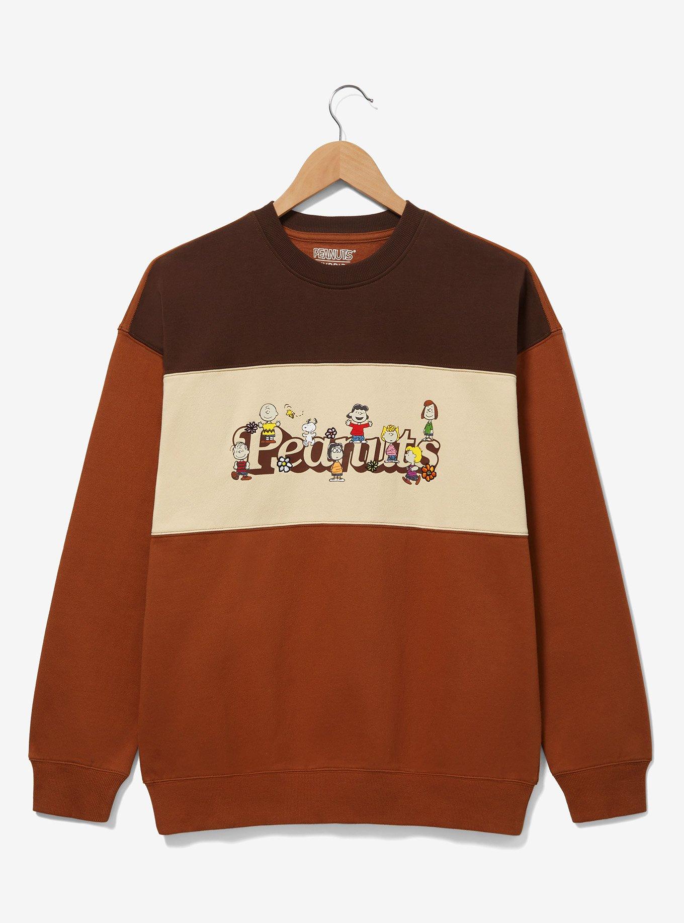 Peanuts Characters Color Block Crewneck — BoxLunch Exclusive, , hi-res