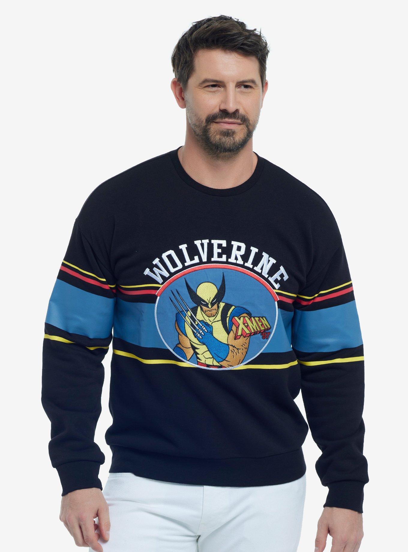 Marvel X-Men '97 Wolverine Striped Portrait Crewneck - BoxLunch Exclusive