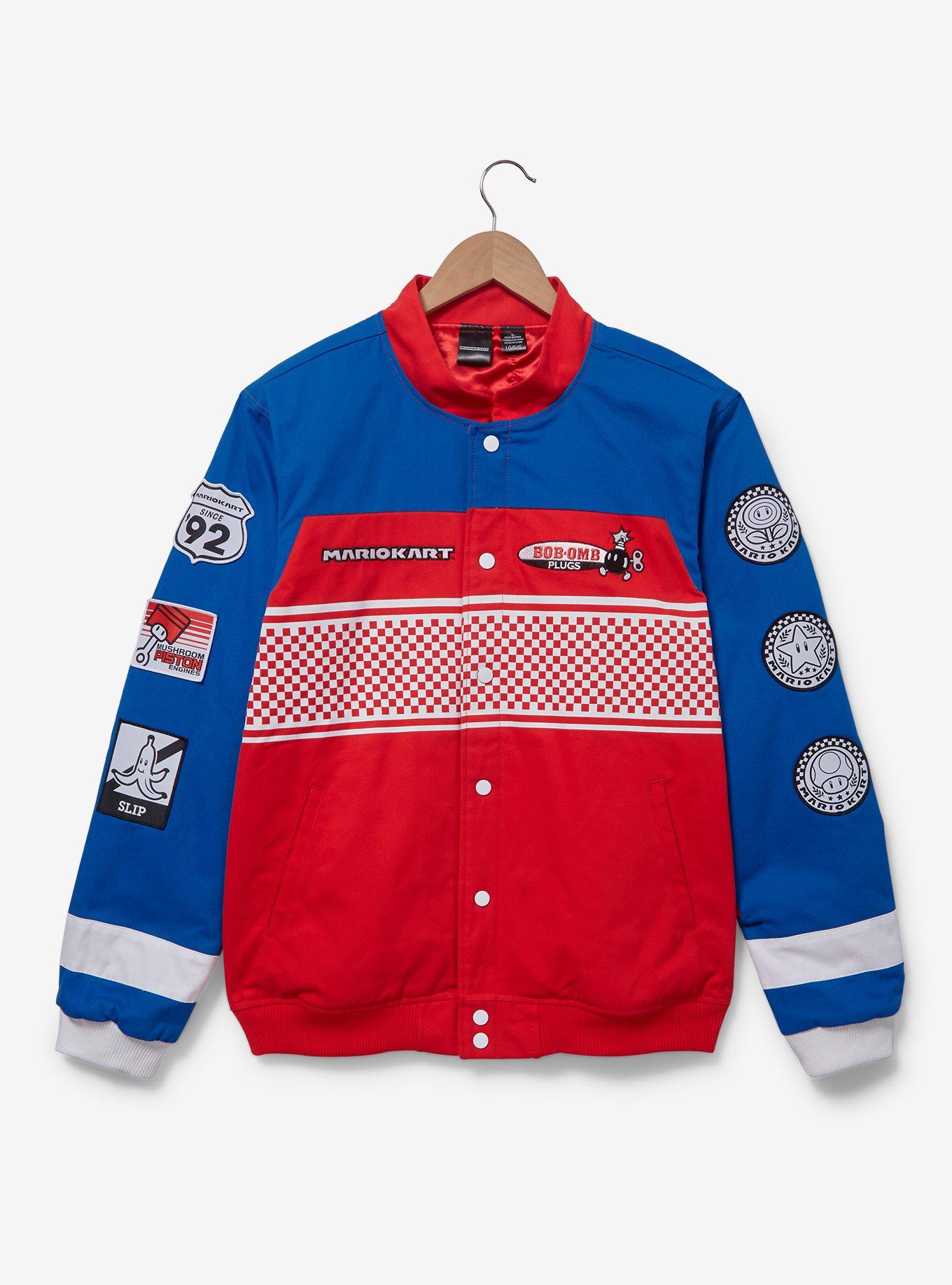 Nintendo Mario Kart Red and Blue Racing Jacket - BoxLunch Exclusive, RED, hi-res