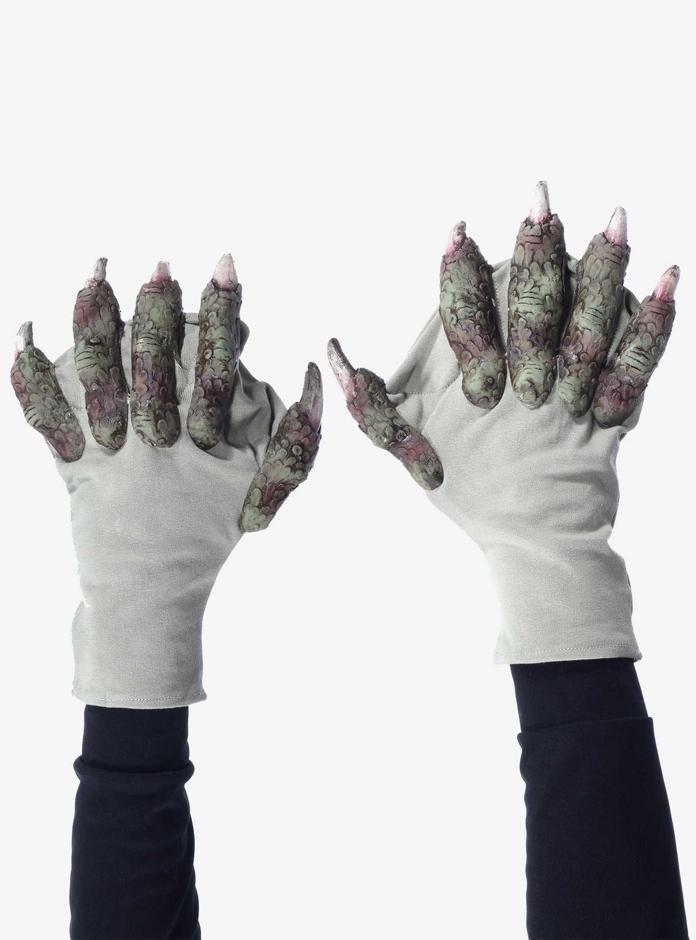 Sea Creature Webbed Claws Costume Gloves, , hi-res