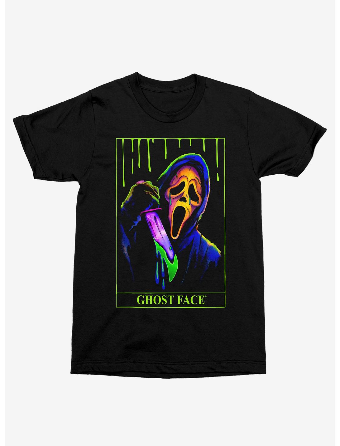 Scream Ghost Face Drip T-Shirt, BLACK, hi-res