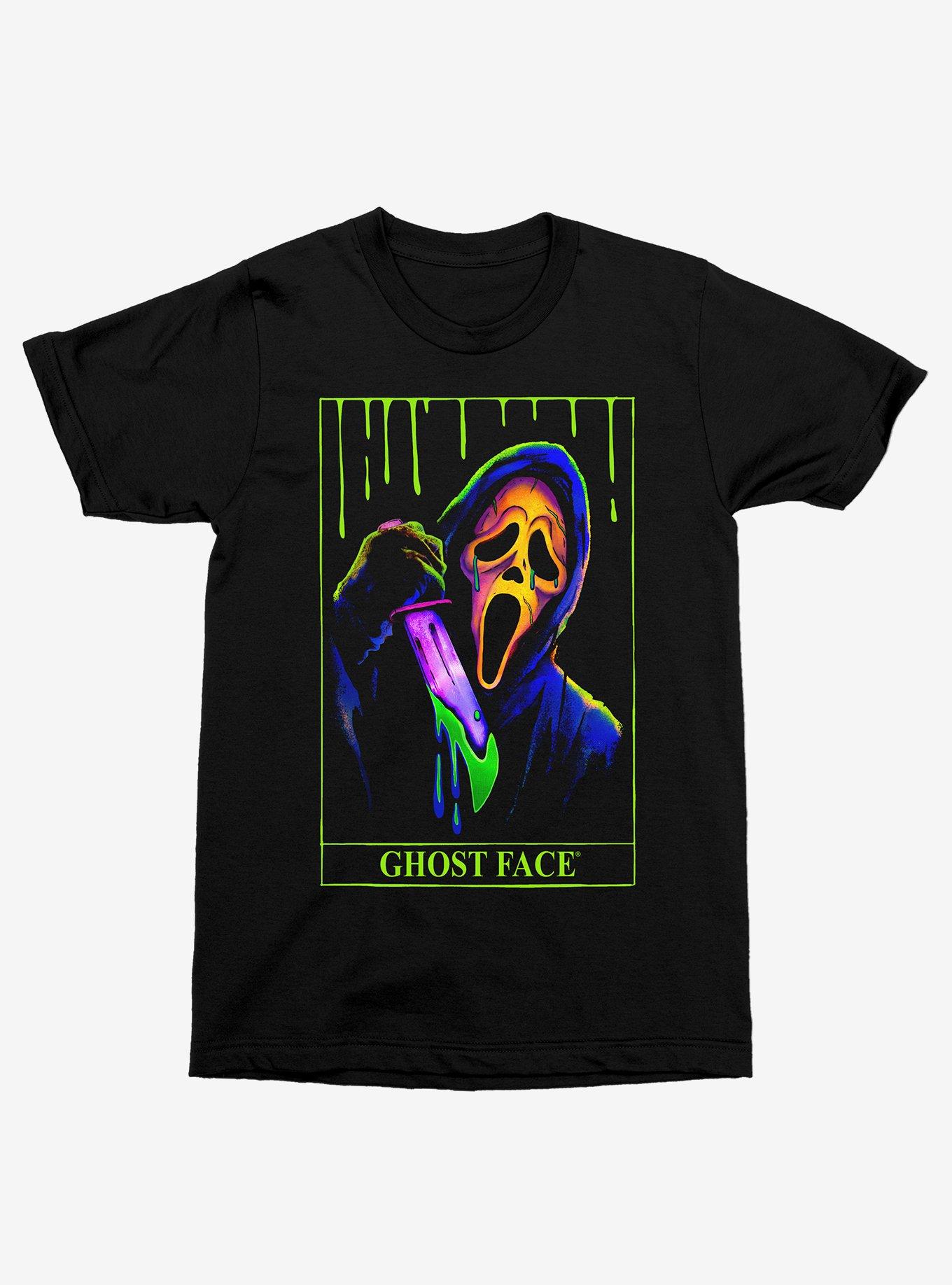 Scream Ghost Face Drip T-Shirt, BLACK, hi-res