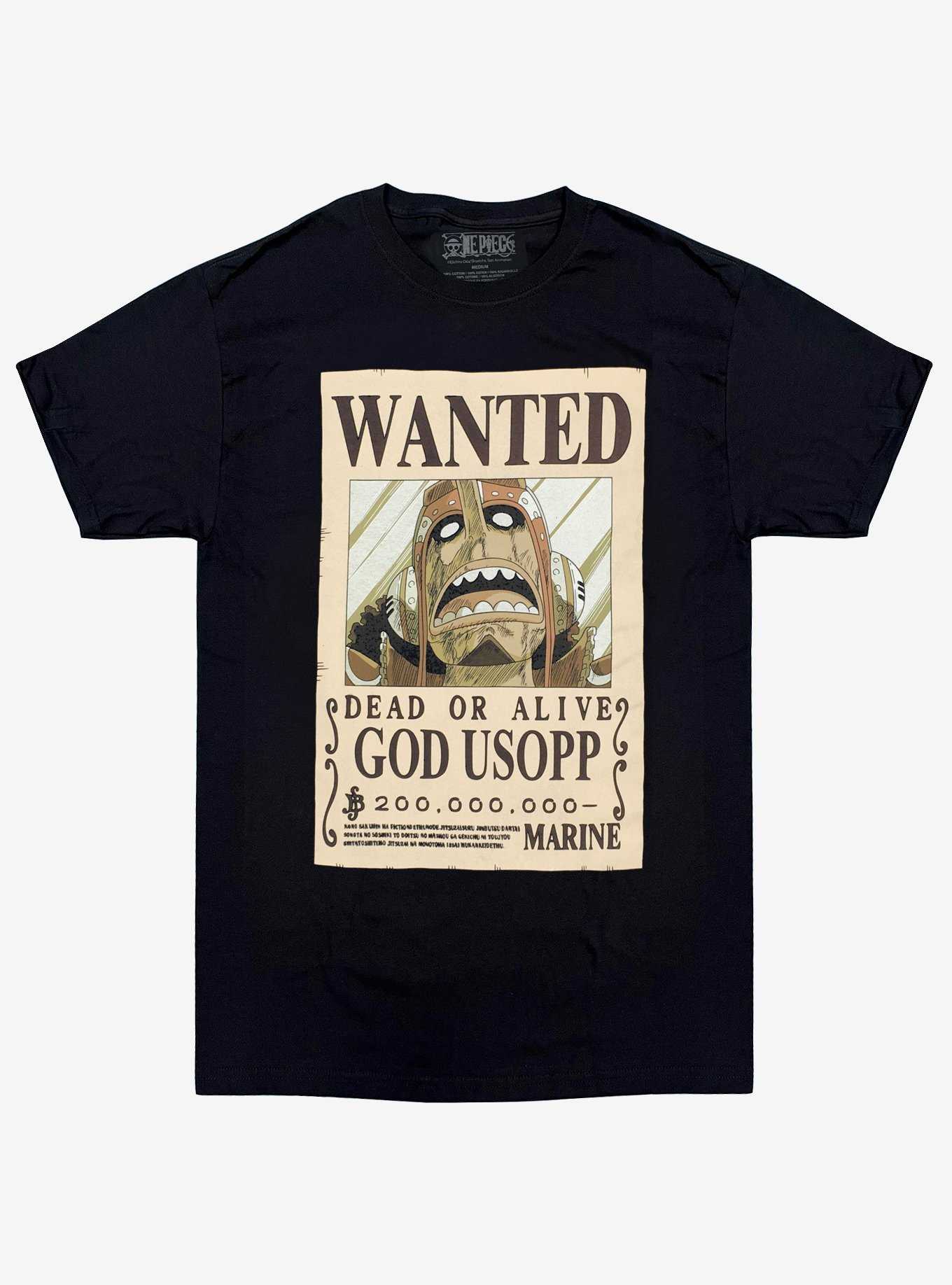 One Piece God Usopp Wanted Poster Double-Sided T-Shirt, , hi-res