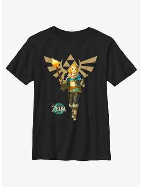 The Legend of Zelda: Tears of the Kingdom Zelda Crest Youth T-Shirt, , hi-res