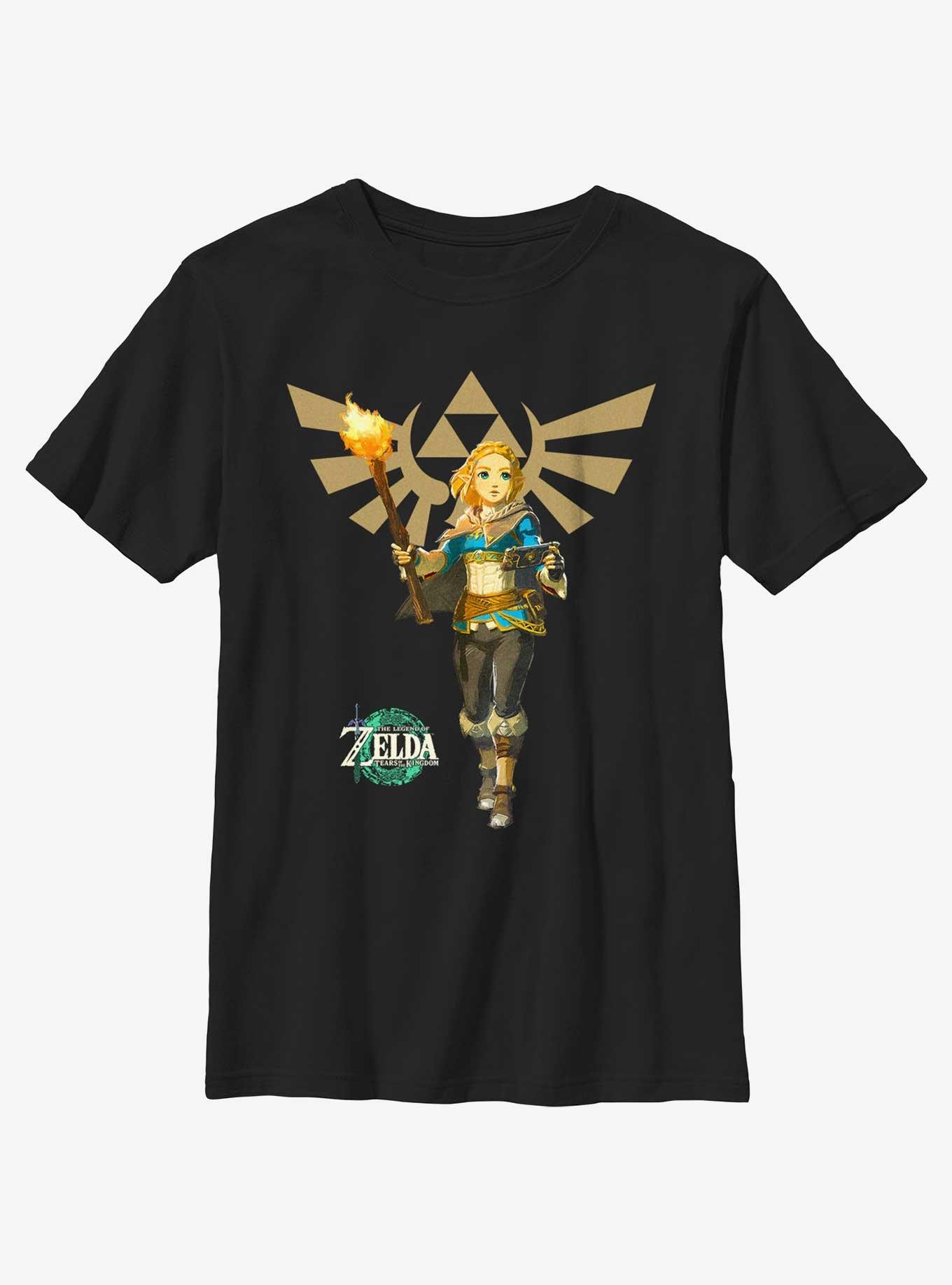 The Legend of Zelda: Tears of the Kingdom Zelda Crest Youth T-Shirt, , hi-res