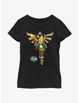 The Legend of Zelda: Tears of the Kingdom Zelda Crest Youth Girls T-Shirt, , hi-res