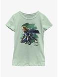 The Legend of Zelda: Tears of the Kingdom Link Crouch Youth Girls T-Shirt, MINT, hi-res