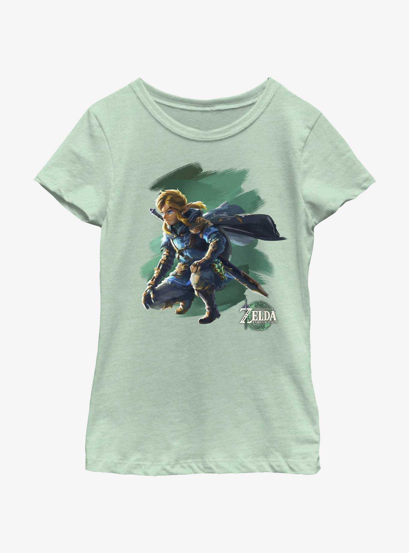 The Legend of Zelda: Tears of the Kingdom Link Crouch Youth Girls T-Shirt, , hi-res