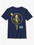 The Legend of Zelda: Tears of the Kingdom Solo Zelda Youth T-Shirt, NAVY, hi-res