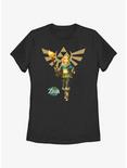 The Legend of Zelda: Tears of the Kingdom Zelda Crest Womens T-Shirt, BLACK, hi-res