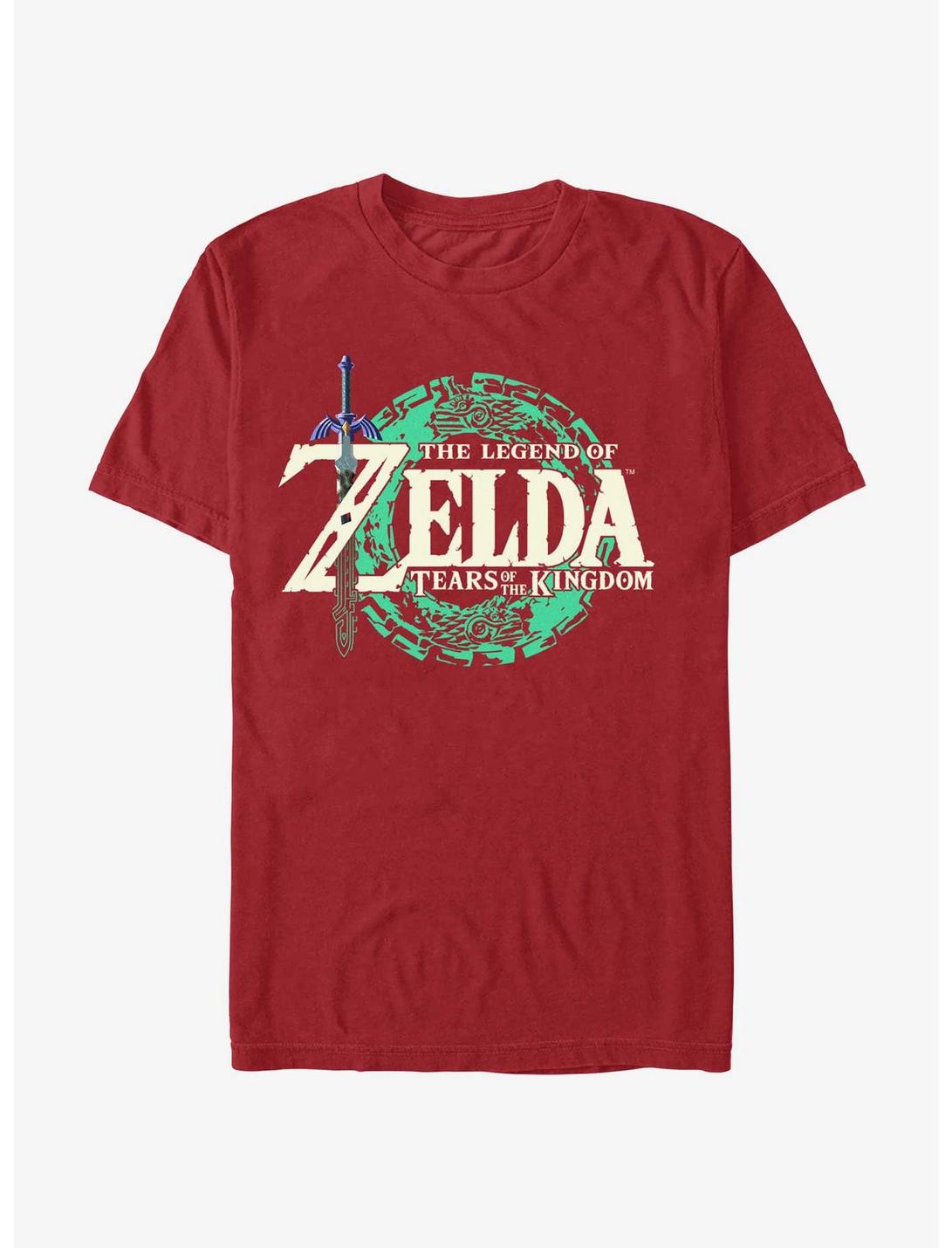 The Legend of Zelda: Tears of the Kingdom Logo T-Shirt, CARDINAL, hi-res