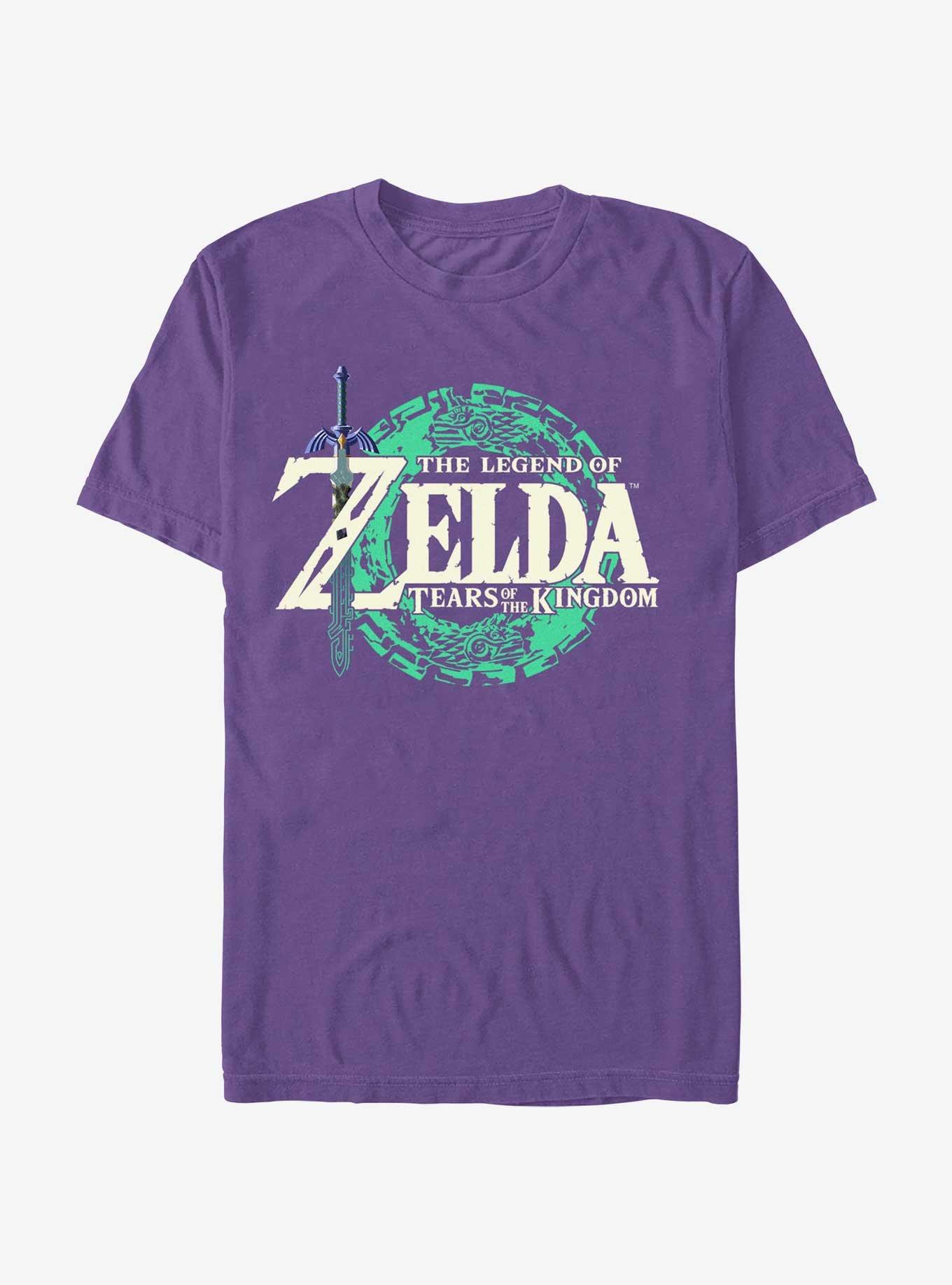 The Legend of Zelda: Tears of the Kingdom Logo T-Shirt, PURPLE, hi-res