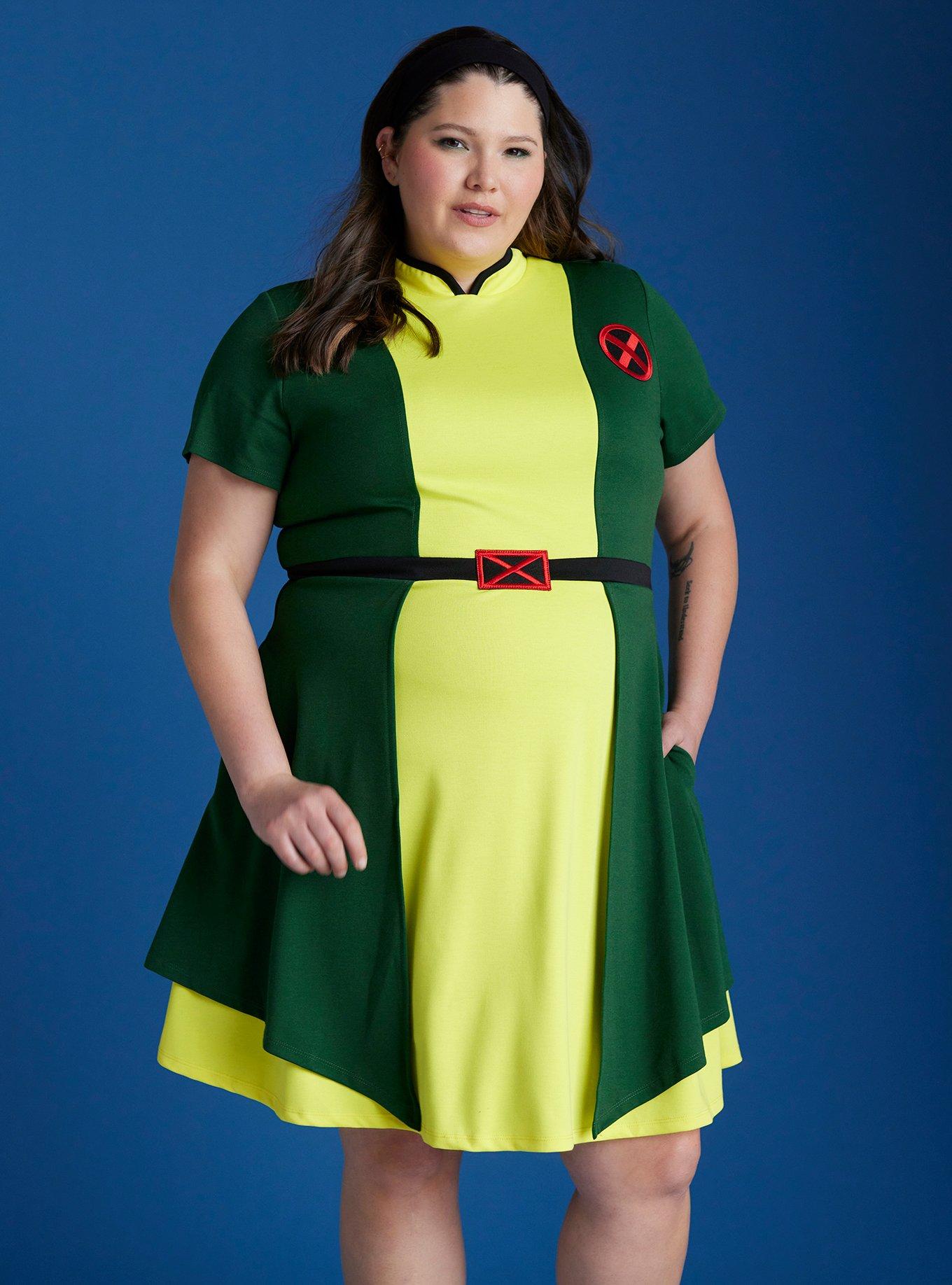 Her Universe Marvel X-Men '97 Rogue Color-Block Dress Plus Size Her Universe Exclusive