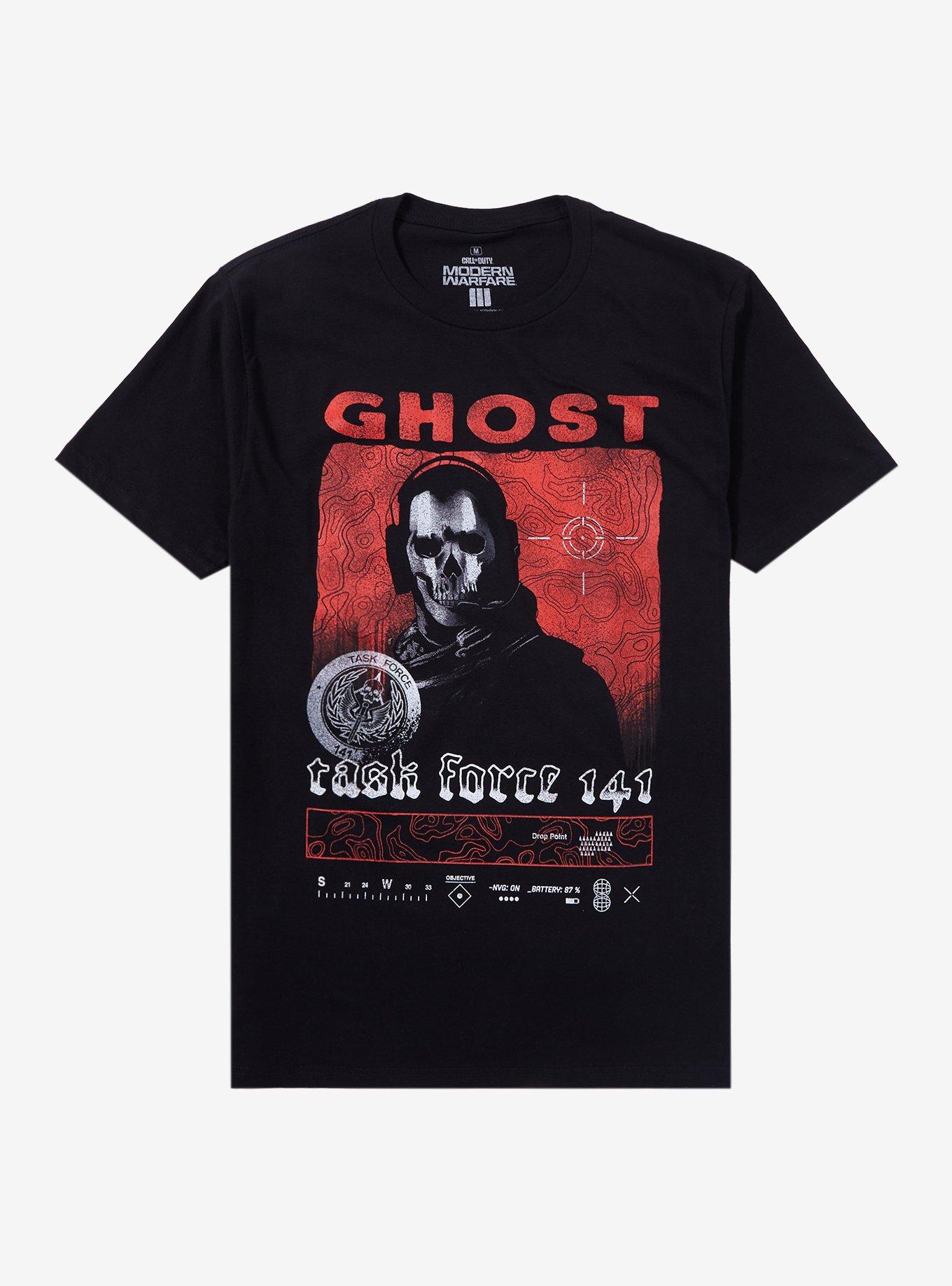 Call Of Duty: Modern Warfare III Ghost Task Force 141 T-Shirt, BLACK, hi-res