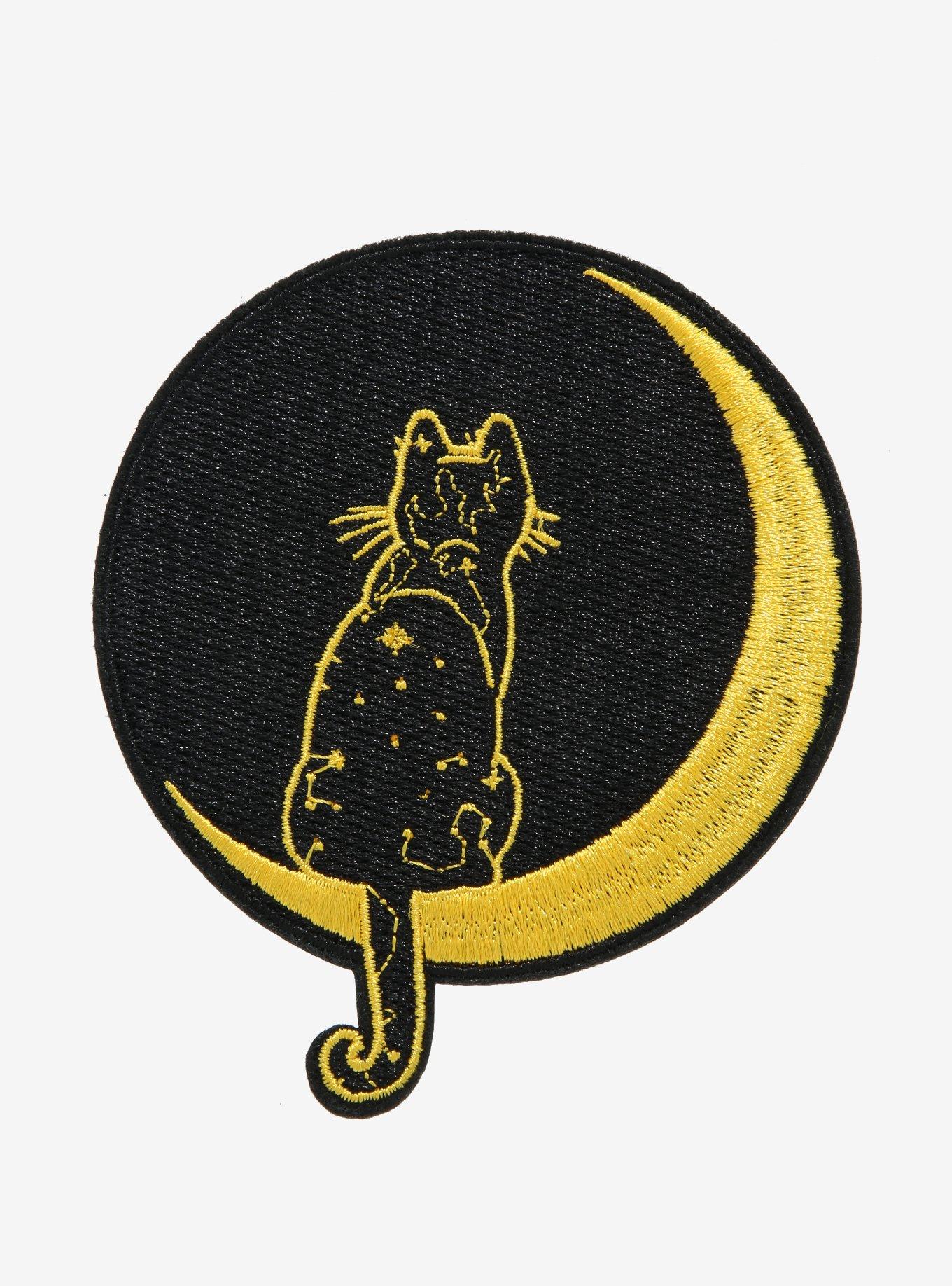 Constellation Cat On Moon Patch