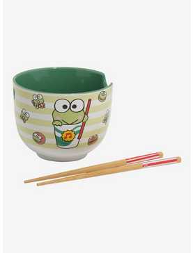 Sanrio Keroppi Striped Ramen Bowl with Chopsticks, , hi-res