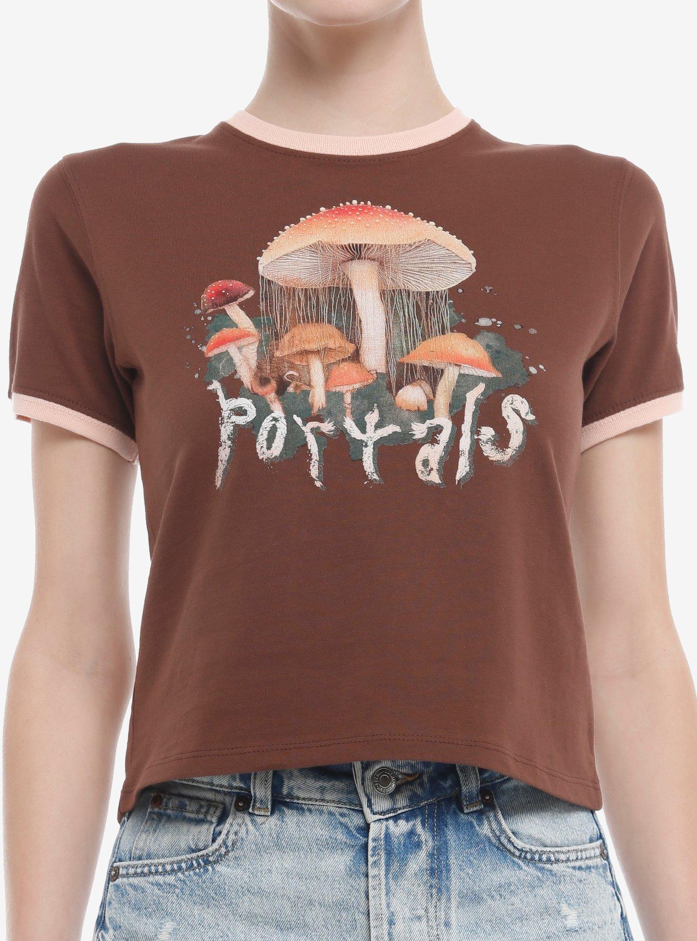 Melanie Martinez Portals Mushroom Baby Ringer T-Shirt, BROWN, hi-res