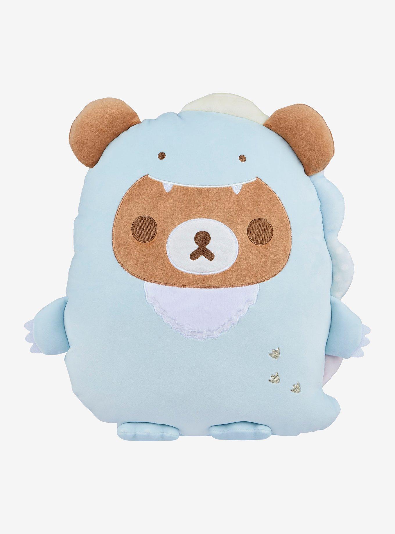 Rilakkuma Chairoikoguma Dino Flat Mochi Plush, , hi-res