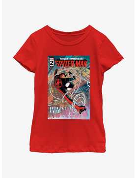 Marvel Spider-Man Miles Morales Brooklyns Finest Poster Youth Girls T-Shirt, , hi-res