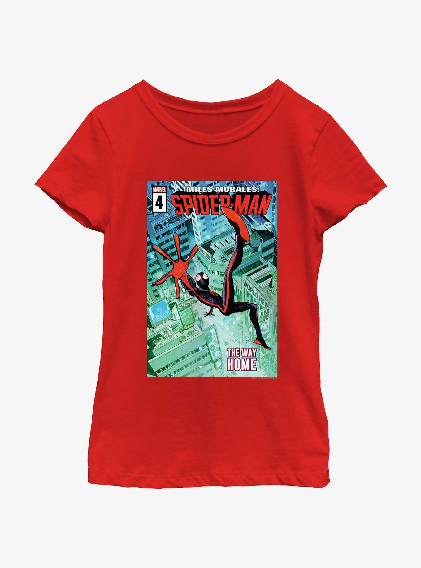 Marvel Spider-Man Miles Morales The Way Home Poster Youth Girls T-Shirt, , hi-res
