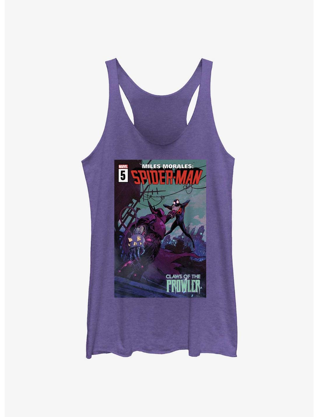 Marvel Spider-Man Claws Of The Prowler Poster Womens Tank Top, PUR HTR, hi-res