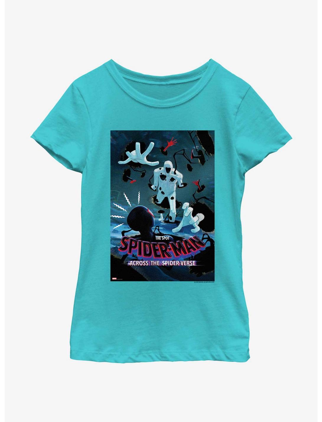 Marvel Spider-Man: Across The Spider-Verse The Spot vs. Spider-Man Poster Youth Girls T-Shirt, TAHI BLUE, hi-res