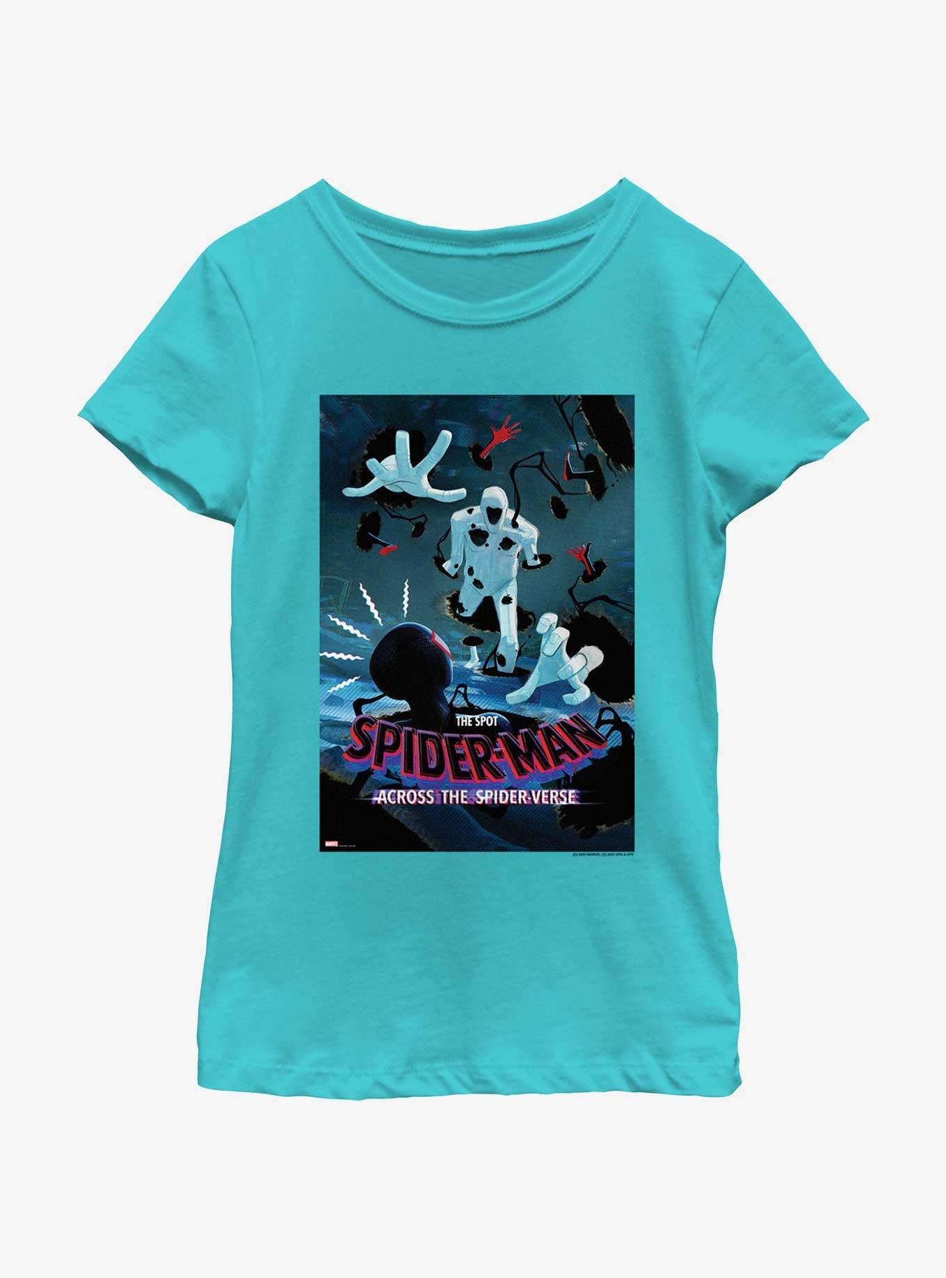 Marvel Spider-Man: Across The Spider-Verse The Spot vs. Spider-Man Poster Youth Girls T-Shirt, , hi-res
