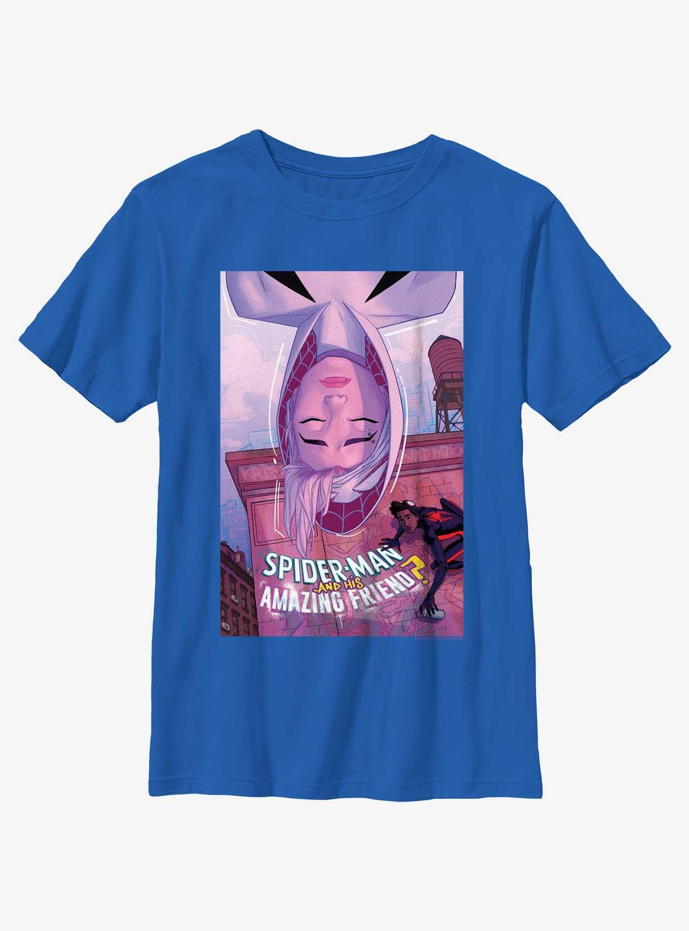 Marvel Spider-Man Spider-Gwen Amazing Friend Poster Youth T-Shirt, ROYAL, hi-res