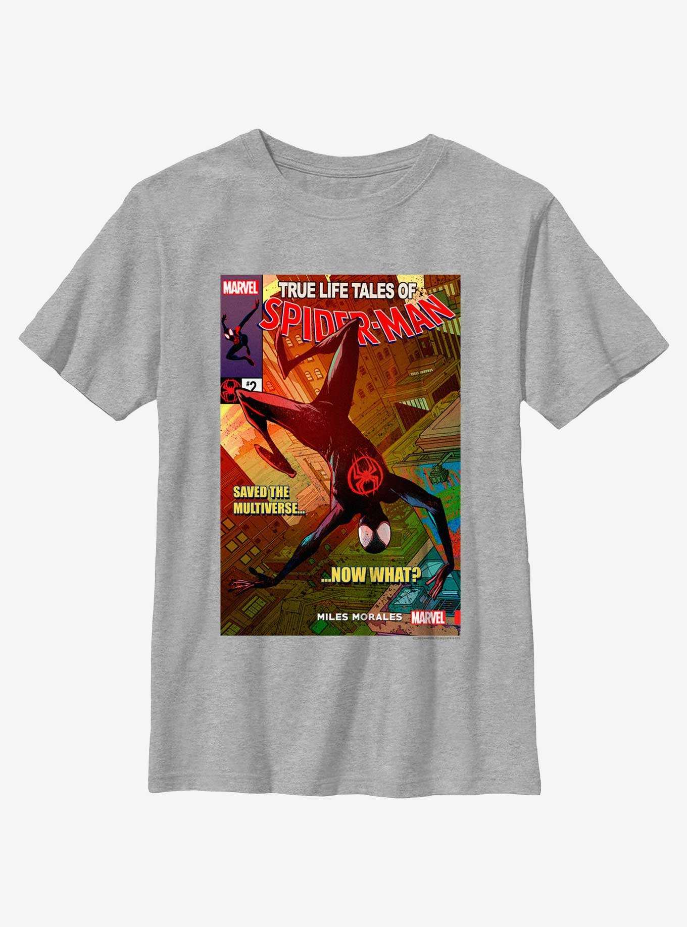 Marvel Spider-Man Miles Morales Saved The Multiverse Poster Youth T-Shirt, , hi-res