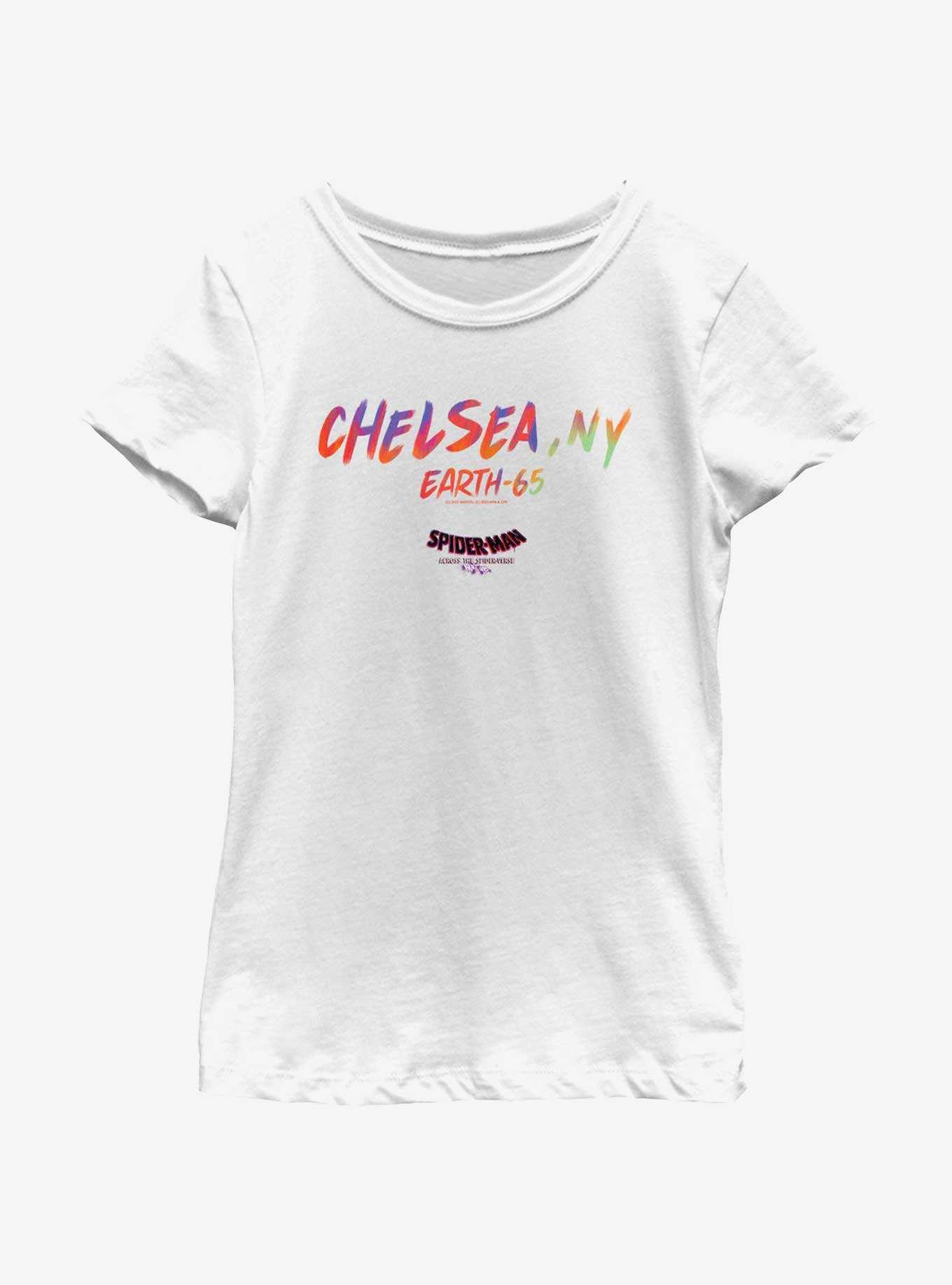 Marvel Spider-Man: Across The Spider-Verse Chelsea NY Earth-65 Youth Girls T-Shirt, , hi-res