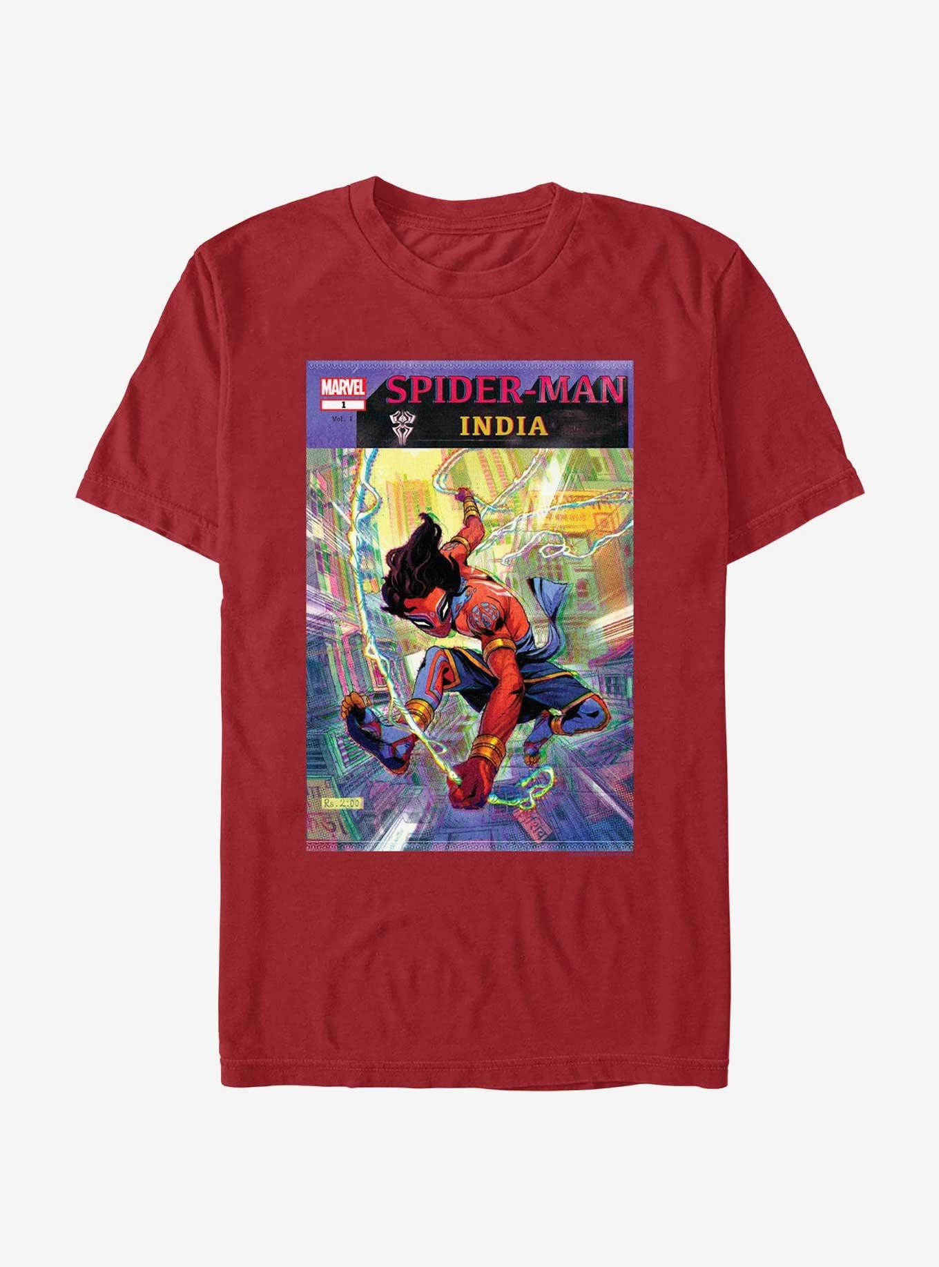 Marvel Spider-Man India Poster T-Shirt, CARDINAL, hi-res