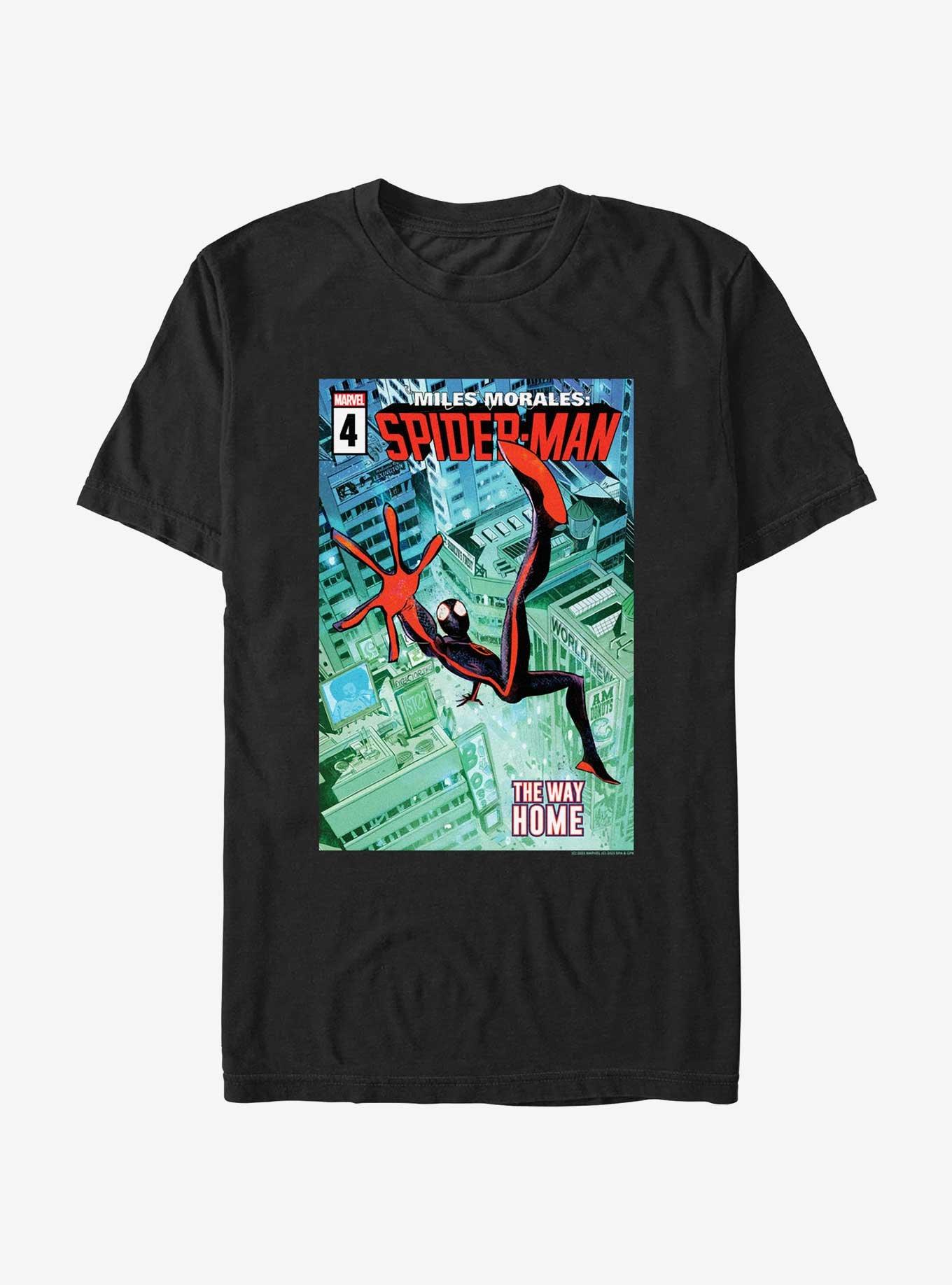 Marvel Spider-Man Miles Morales The Way Home Poster T-Shirt, BLACK, hi-res