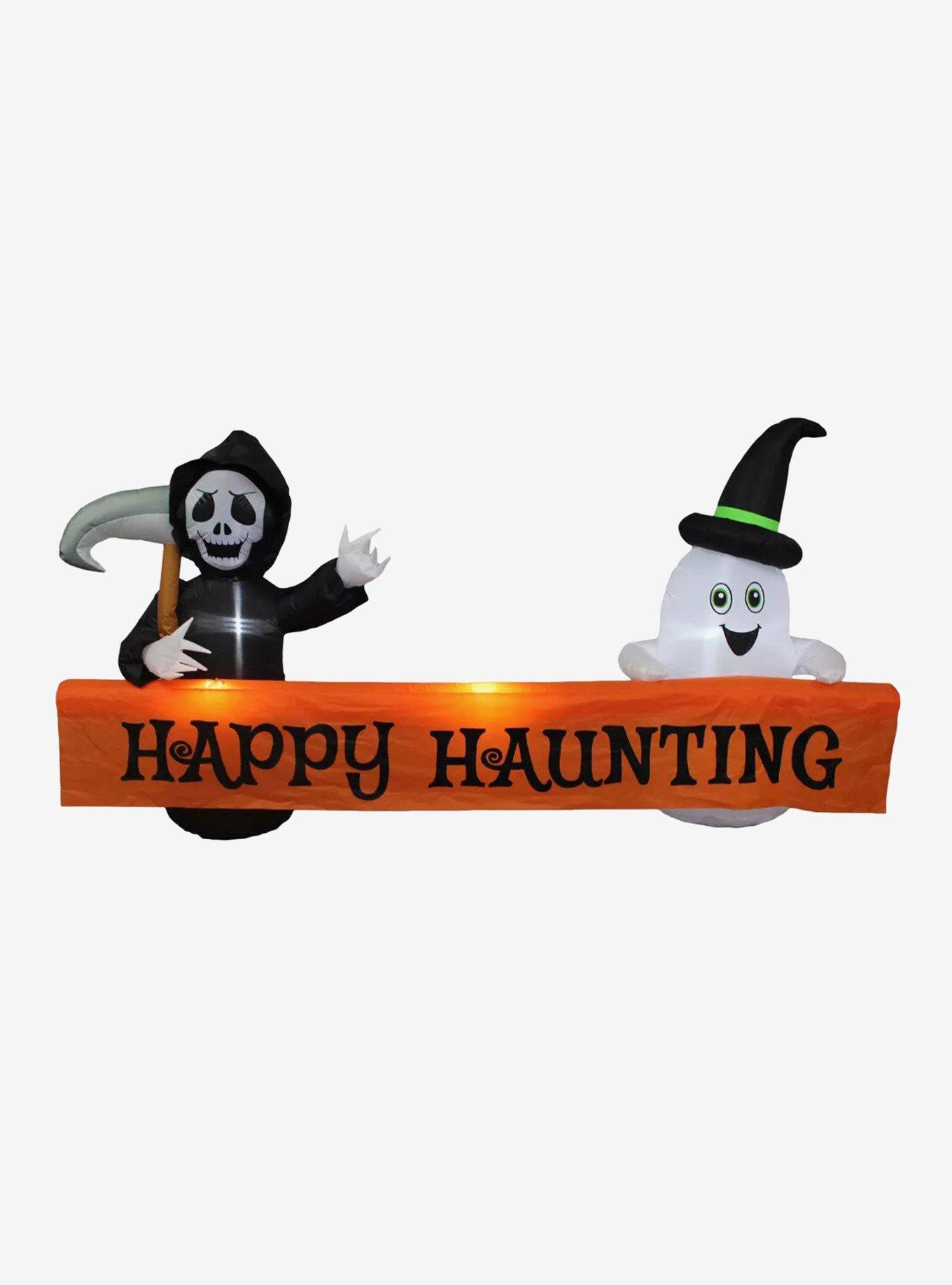 Happy Haunting Banner Inflatable Decor, , hi-res