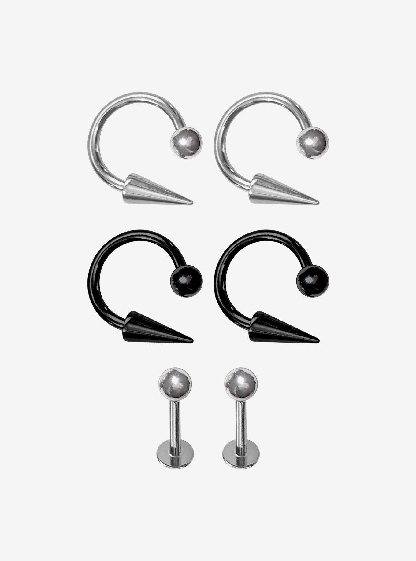 Steel Silver & Black Labret 6 pack, , hi-res