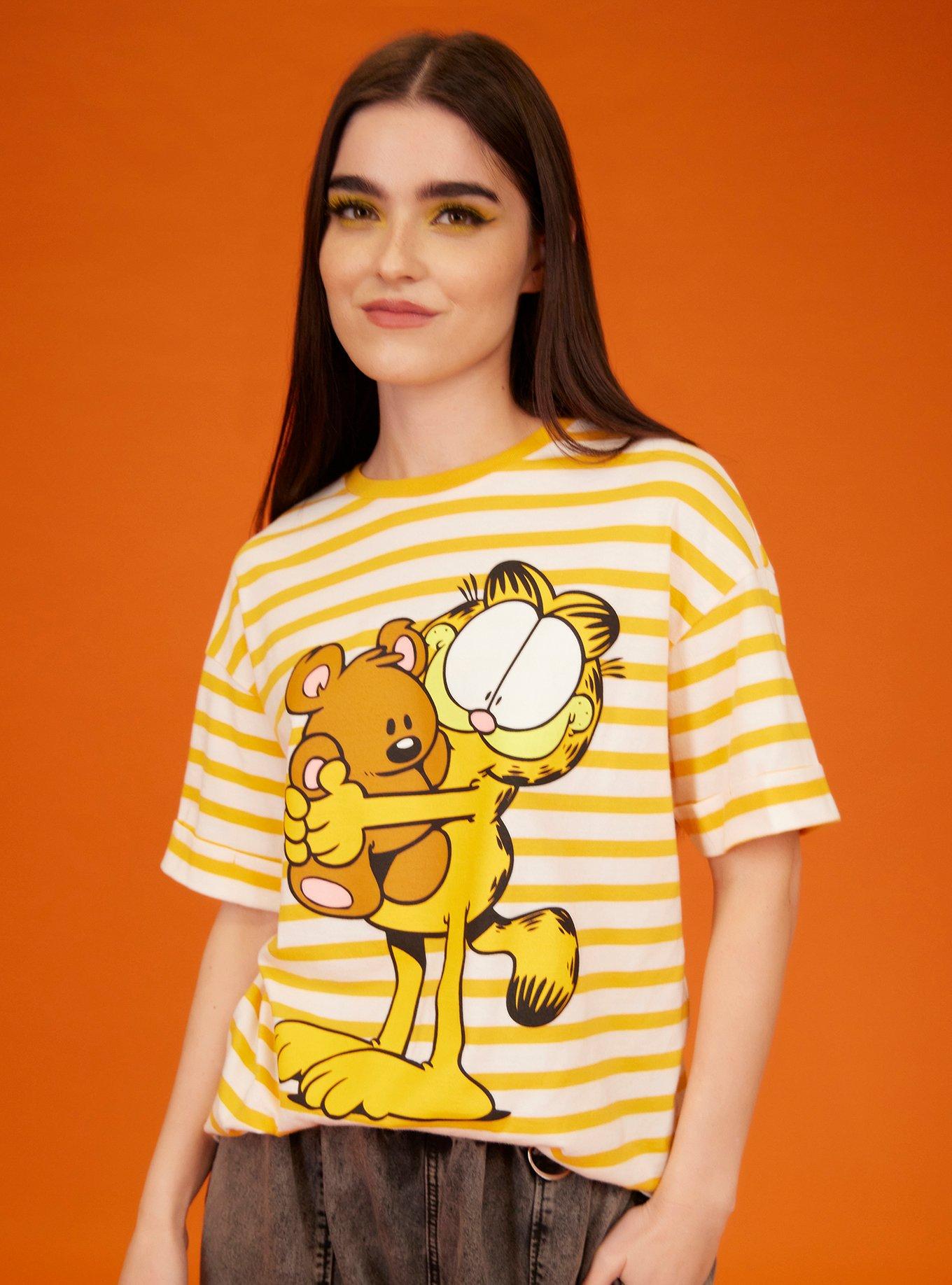 Garfield Stripe Garfield & Pooky Girls Oversized T-Shirt