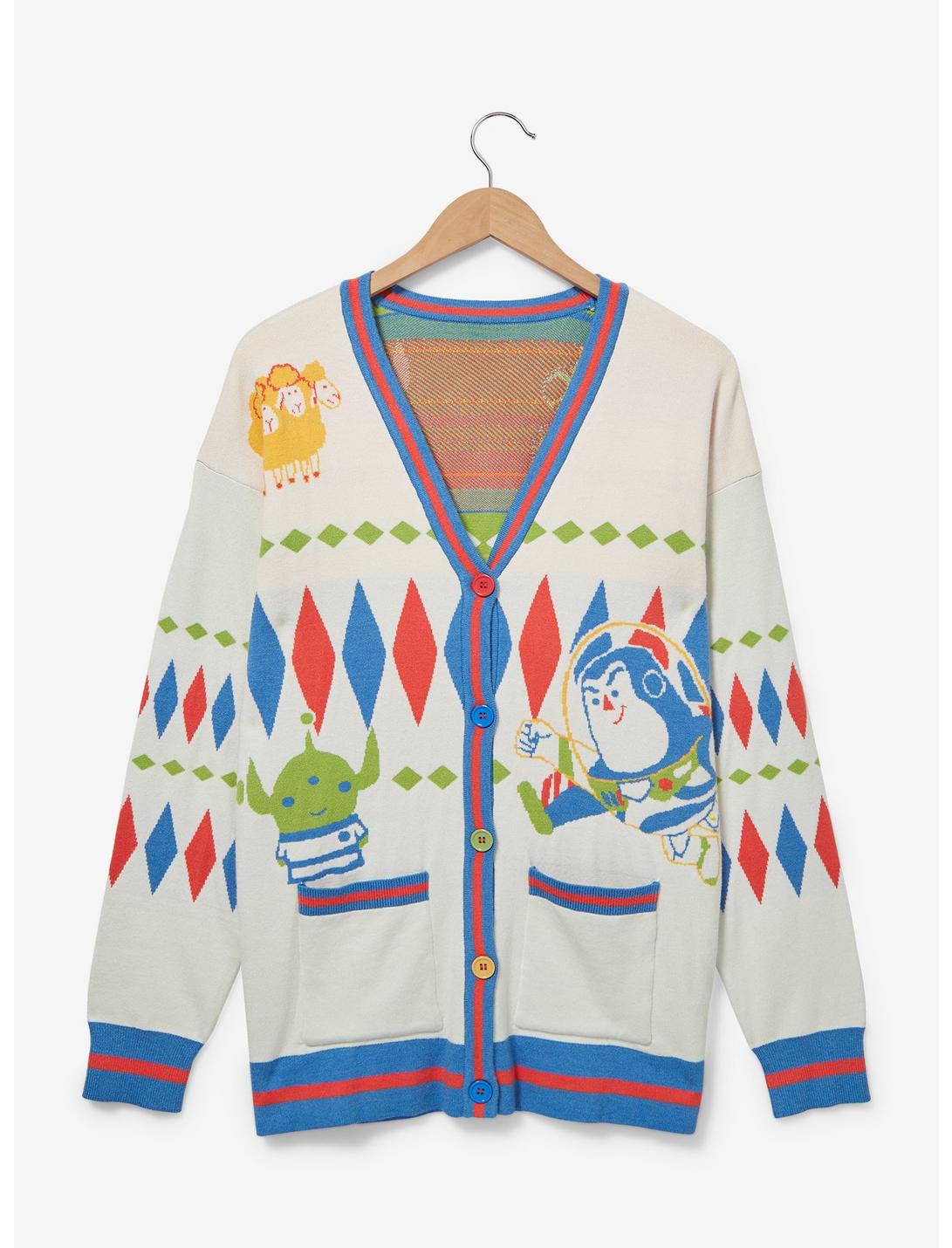 Her Universe Disney Pixar Toy Story Isometric Women's Cardigan — BoxLunch Exclusive, OFF WHITE, hi-res