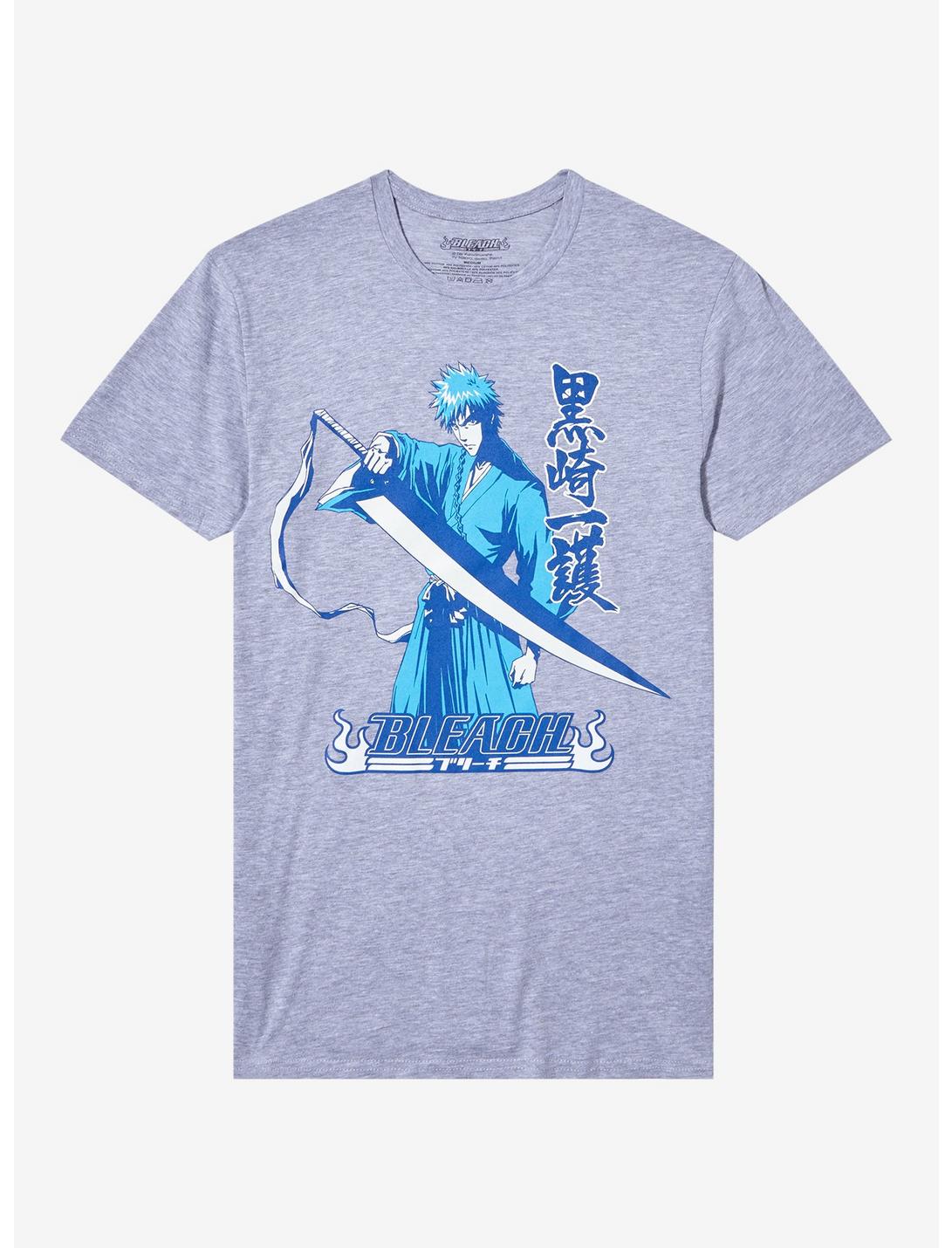 BLEACH Ichigo Blue Tone T-Shirt, GREY, hi-res
