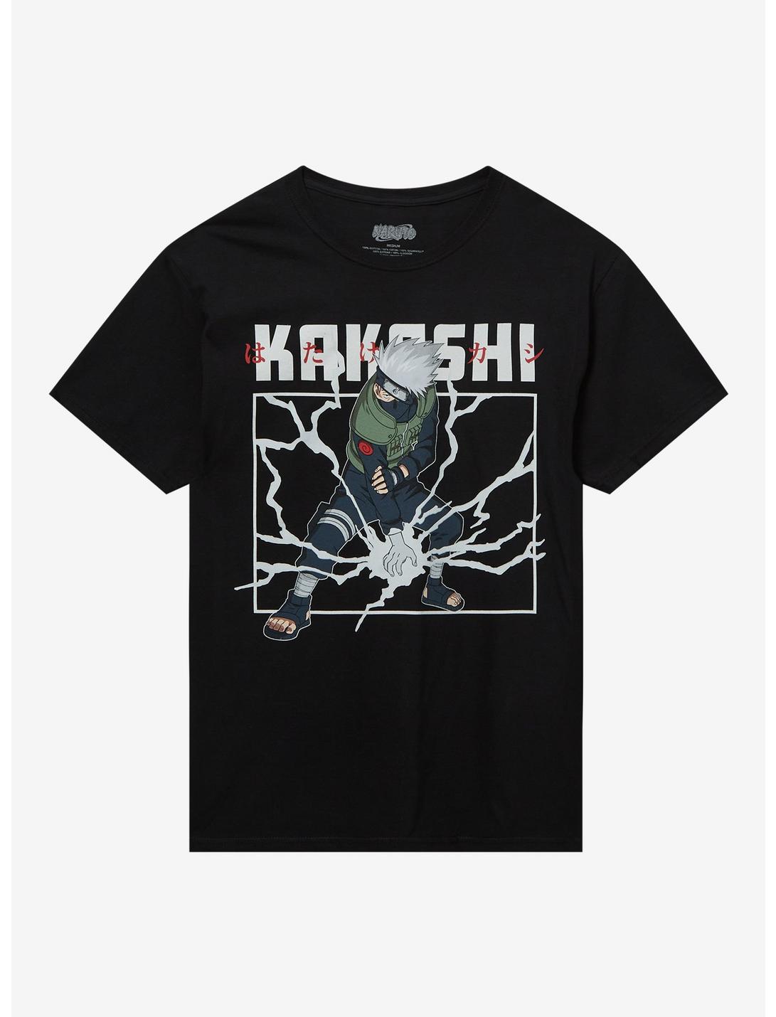 Naruto Shippuden Kakashi Lightning T-Shirt, BLACK, hi-res