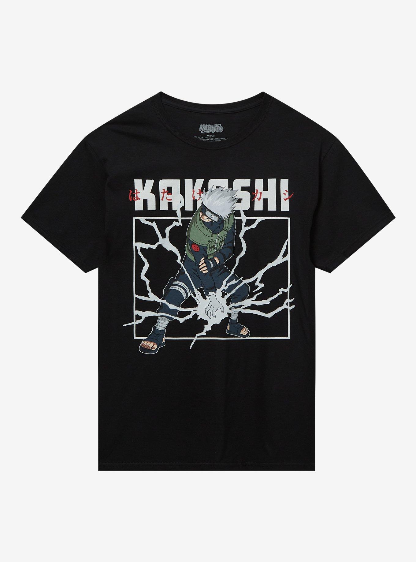 Naruto Shippuden Kakashi Lightning T-Shirt, BLACK, hi-res