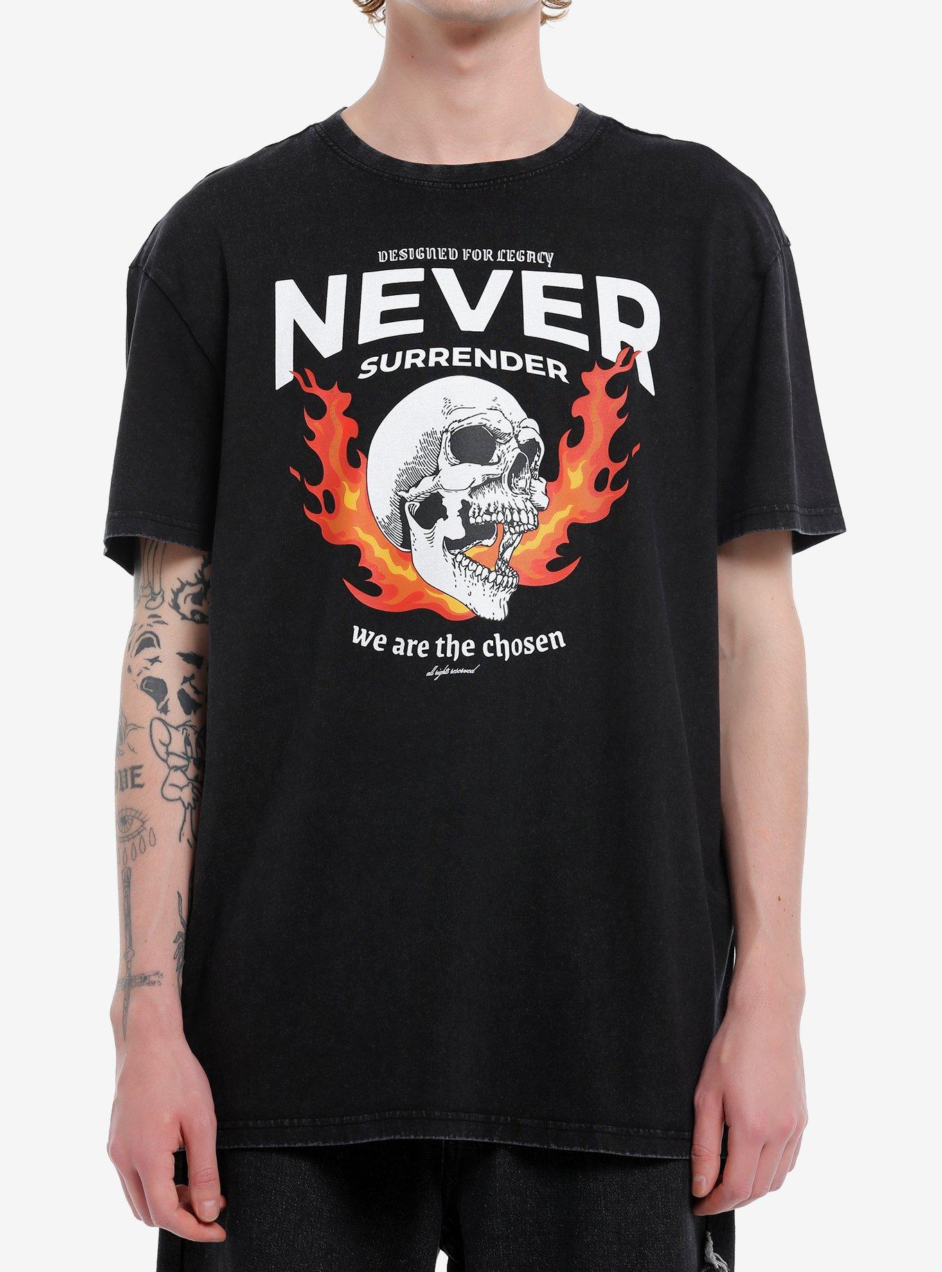Never Surrender Skull T-Shirt, , hi-res