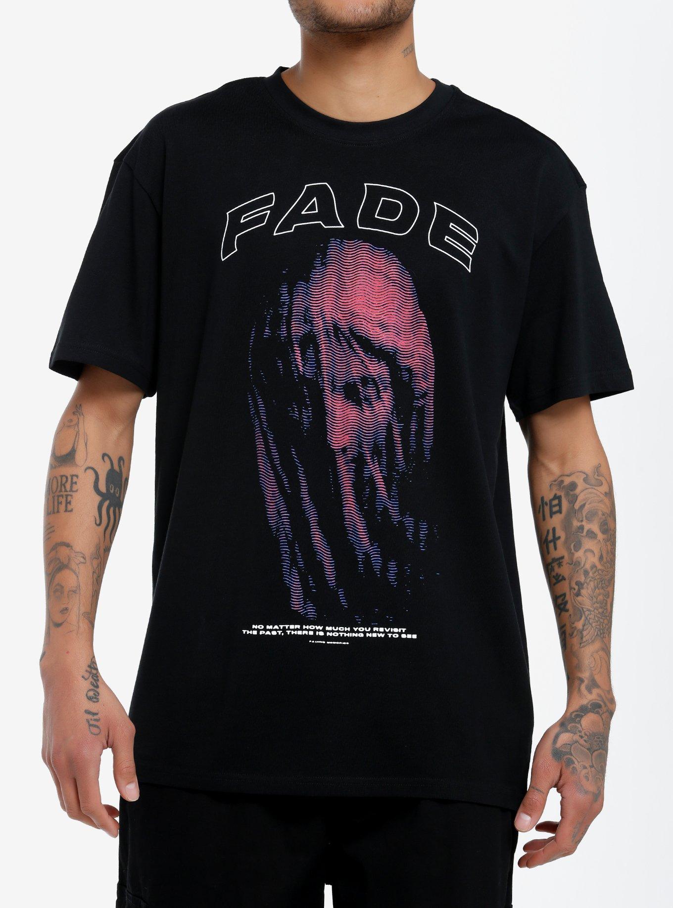 Fade Statue Oversized T-Shirt, PURPLE, hi-res