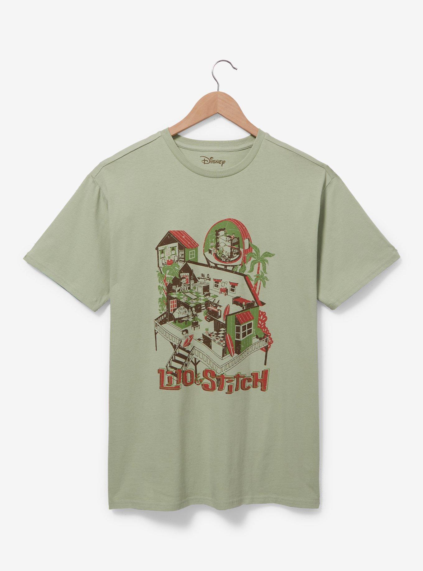 Her Universe Disney Lilo & Stitch Tonal House Portrait T-Shirt - BoxLunch Exclusive, LIGHT GREEN, hi-res