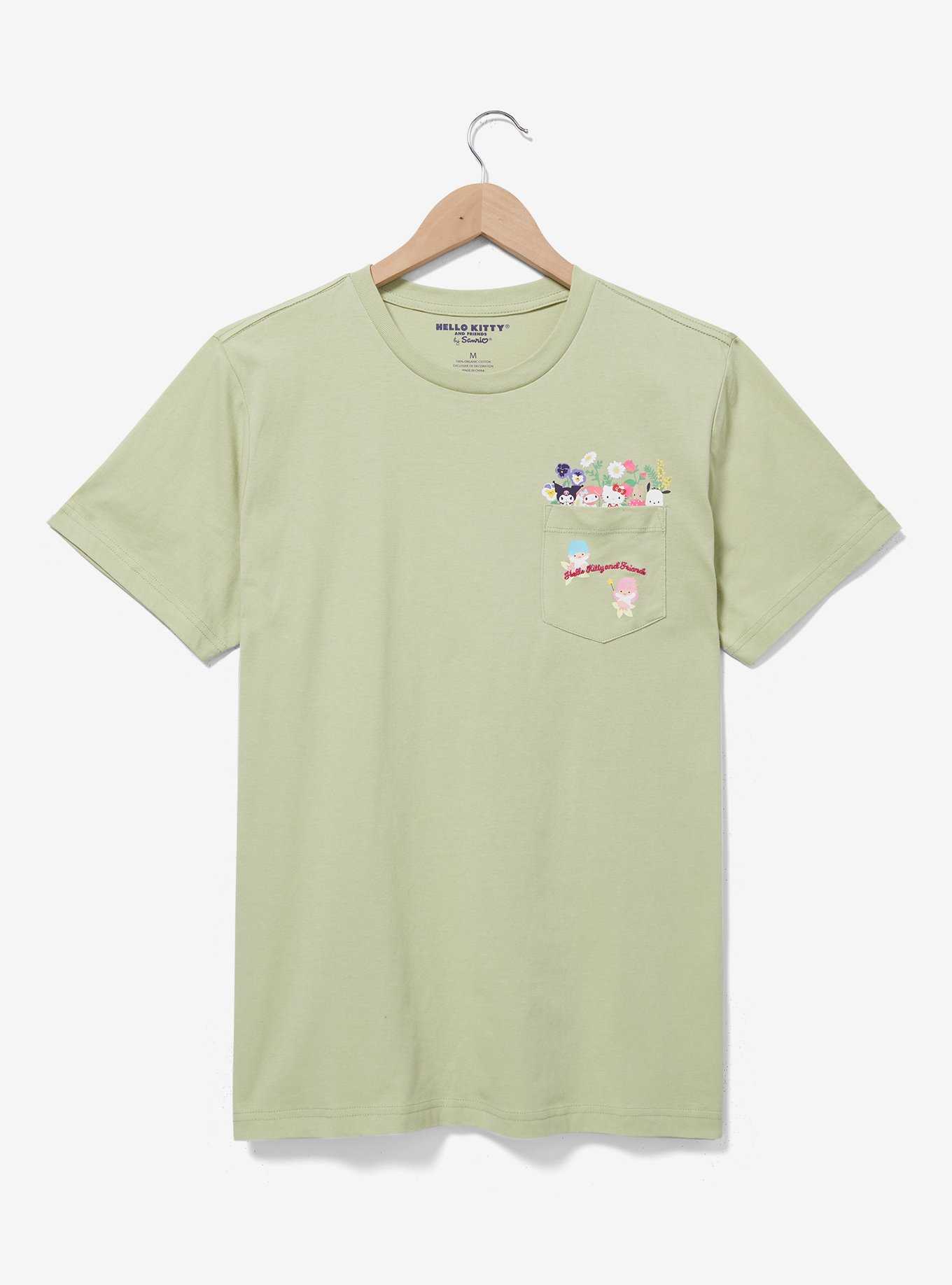 Sanrio Hello Kitty and Friends Floral Women's Pocket T-Shirt — BoxLunch Exclusive, , hi-res