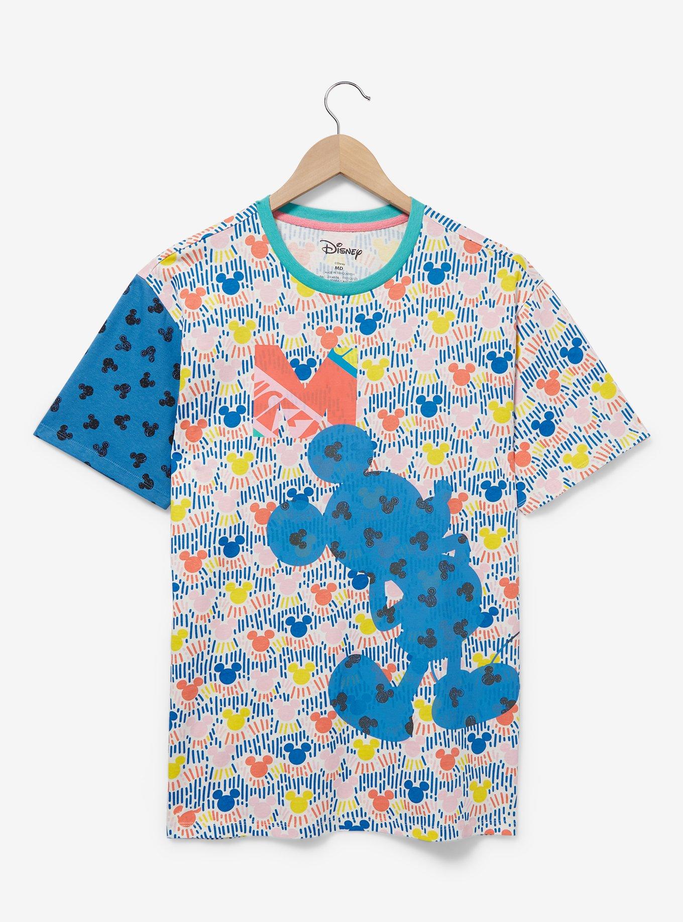 Disney Mickey Mouse Vintage Allover Print T-Shirt &mdash; BoxLunch Exclusive, MULTI, hi-res