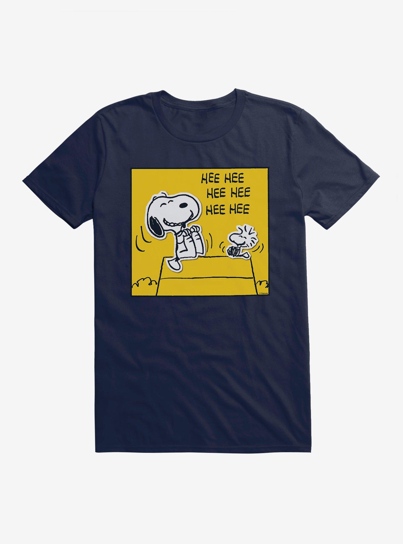 Peanuts Snoopy & Woodstock Laugh T-Shirt, MIDNIGHT NAVY, hi-res