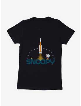 Peanuts Snoopy Space Rocket Womens T-Shirt, , hi-res